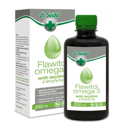 FLAWITOL OMEGA 3 z LECYTYNĄ - wzmacnia odporność organizmu 250 ml