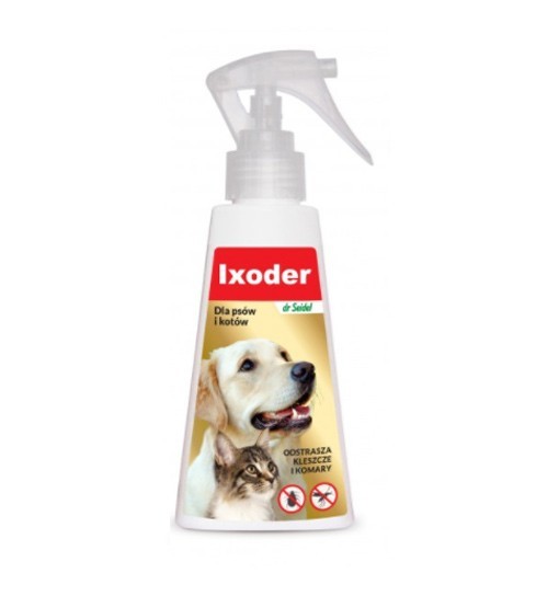 Dr Seidel IXODER 100ml - spray odstraszający kleszcze i komary dla psów i kotów