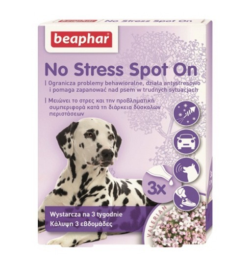 Beaphar No Stress Spot On Dog 3x0,7ml - preparat wyciszający dla psów w kroplach