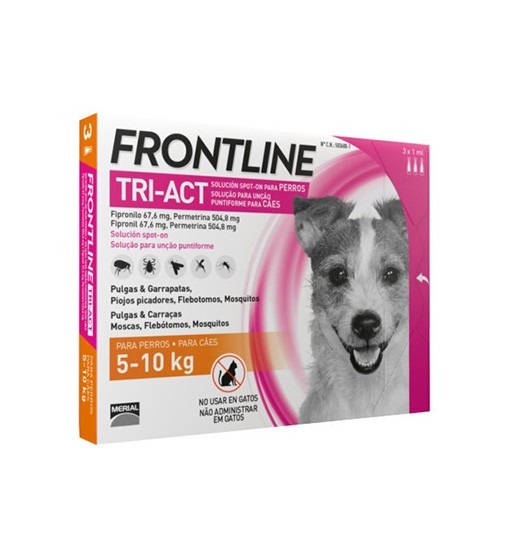 Frontline TRI-ACT dla psów 5-10 kg 3x1 ml