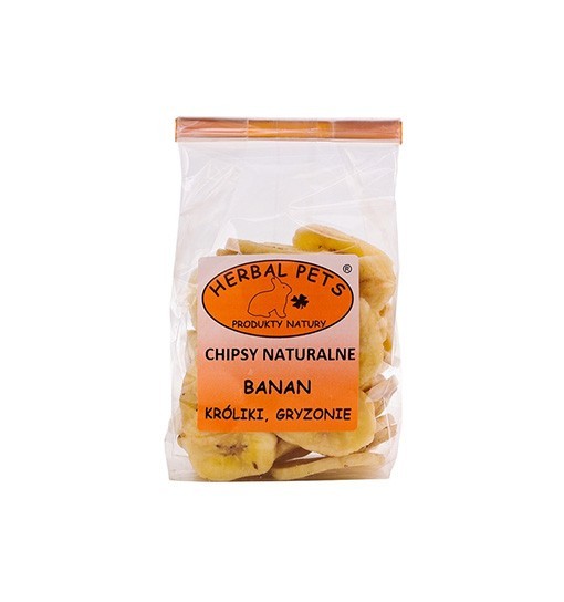 Chipsy naturalne Banan króliki gryzonie 75 g