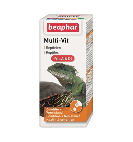 Beaphar Multi-Vit z witaminą A i D3 - preparat witaminowy dla gadów 20 ml