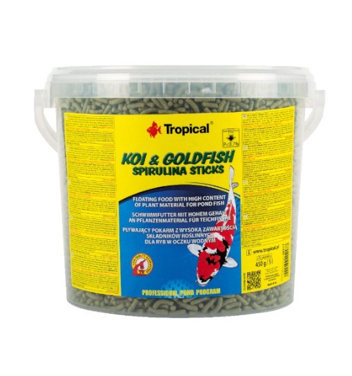 Koi&Goldfish Spirulina Sticks wiadro 5l/450g
