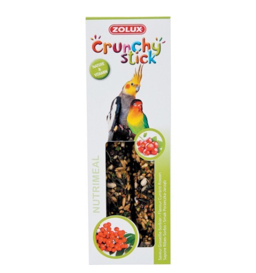 Zolux Crunchy Stick duże papugi porzeczka/jarzębina 115g