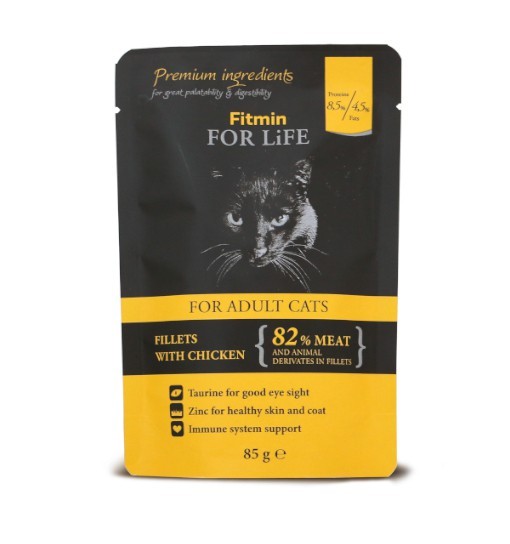 Fitmin For Life Cat Pouch Adult Chicken 85g /saszetka