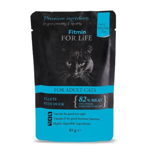 Fitmin For Life Cat Pouch Adult Duck 85g /saszetka