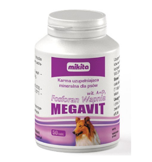 Mikita Fosforan Wapnia wit.A+D3 Megavit - suplement diety wspomagający wzrost i rozwój