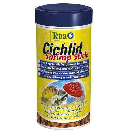 Tetra Cichlid Shrimp Sticks - pokarm dla mięsożernych ryb z rodziny pielęgnicowatych